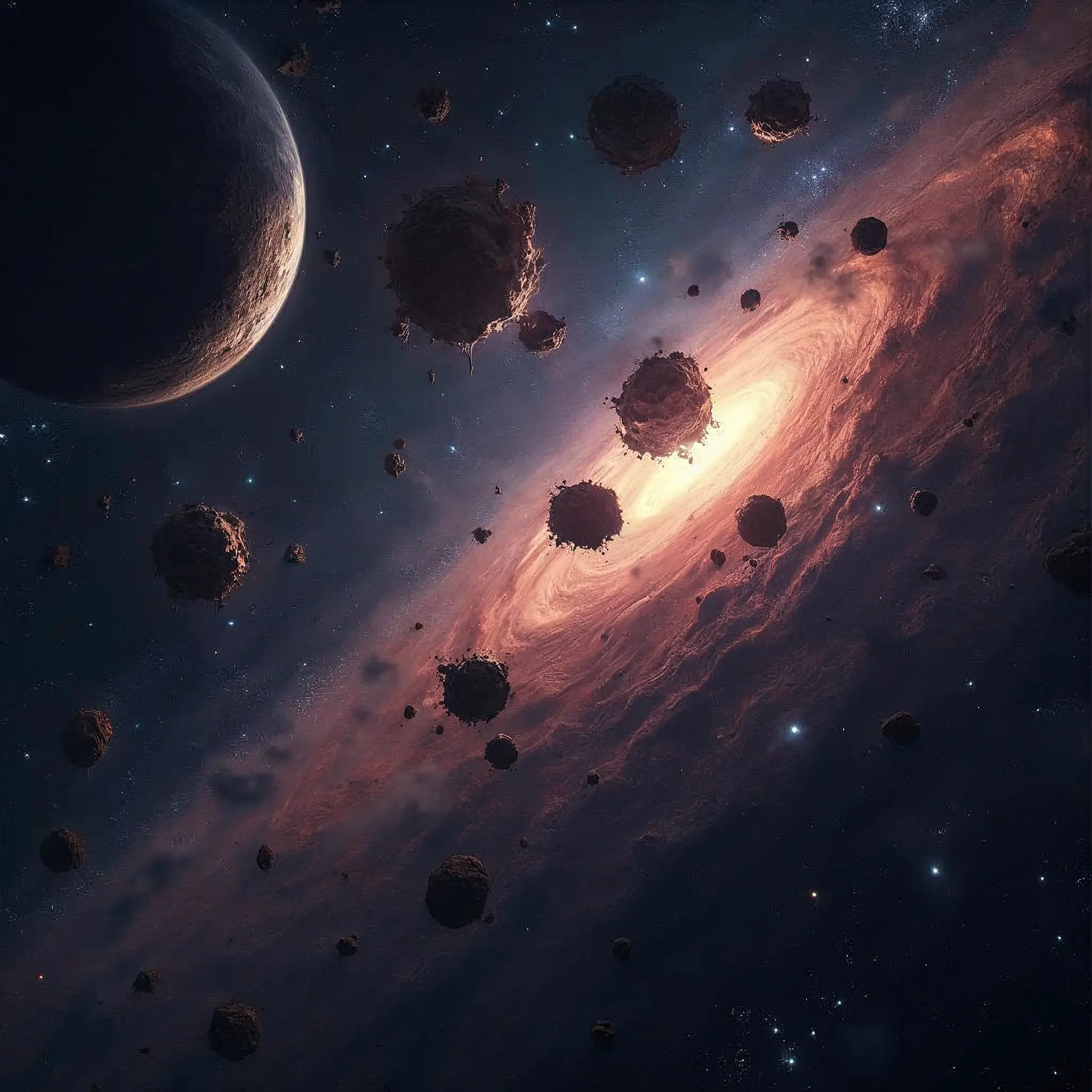 Asteroid research insights illustration showing space exploration and scientific discovery